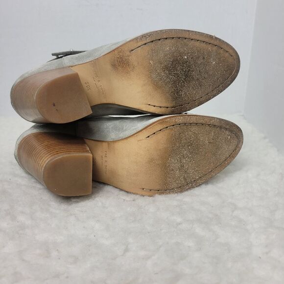 Rag & Bone Harrow Women's Boots  Size 9.5 Gray Suede  Ankle Bootie Italy Made - Picture 11 of 11